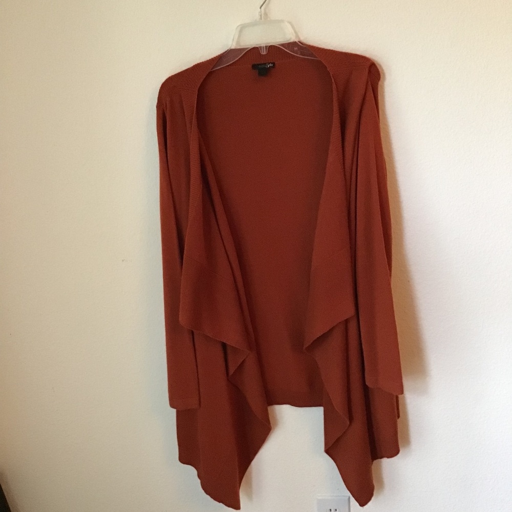 Burnt Orange Open Cardigan L/XL